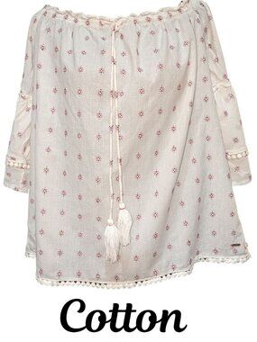 Tommy Hilfiger 100% Cotton Embroidered Blouse